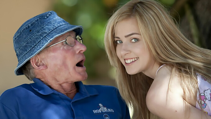 Gorgeous Young Woman Gives A Blowjob To A Grandpa