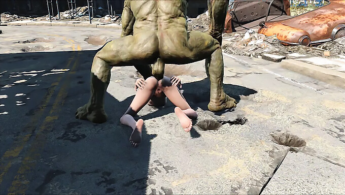 Hentai De Dessin Animé Dans Fallout 4: Elie Supermutants Embuscade