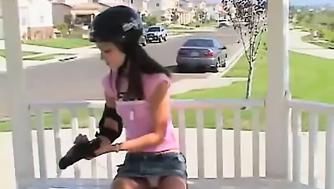 Masturbation On A Bench With A Young Skater