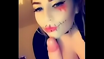 Amelia Skye Gets Her Face Fucked And Licked In A Halloween Video